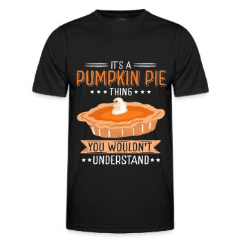 Pumpkin Pie Pumpkin Pie Gift - Men's Functional T-Shirt - black - Front - AI Model Male 178 dark (178cm)