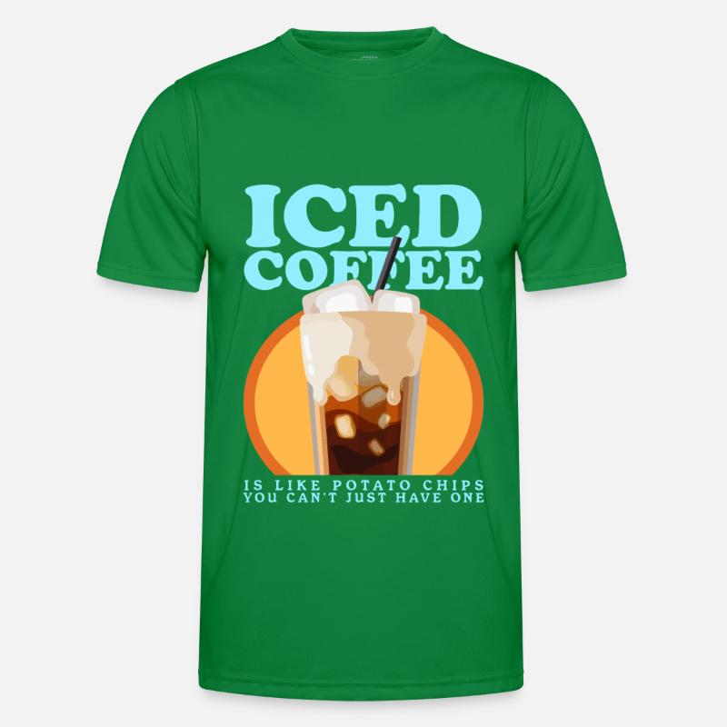 Eiskaffee Kaffeeliebhaber Iced Coffee Geschenk Männer Funktions-T-Shirt