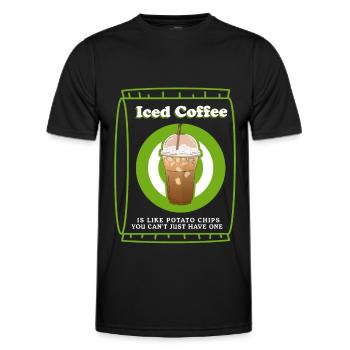 Iced Coffee Coffee Lover Gift - Men's Functional T-Shirt - black - Front - AI Model Male 178 dark (178cm)