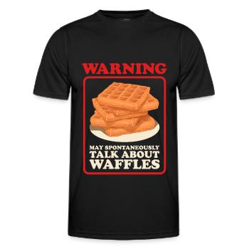Waffle Waffle Lover Waffles Gift - Men's Functional T-Shirt - black - Front - AI Model Male 178 dark (178cm)