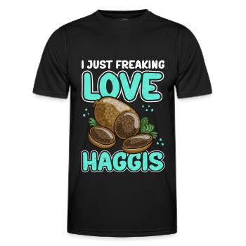 Haggis Scottish Dish Gift - Men's Functional T-Shirt - black - Front - AI Model Male 178 dark (178cm)