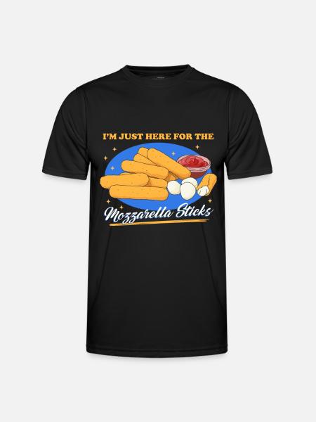 Mozzarella Sticks Cheese Gift - Men's Functional T-Shirt - black