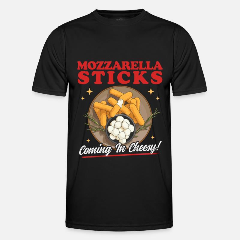 Mozzarella Sticks Mozzarella Sticks Gift - Men's Functional T-Shirt - black