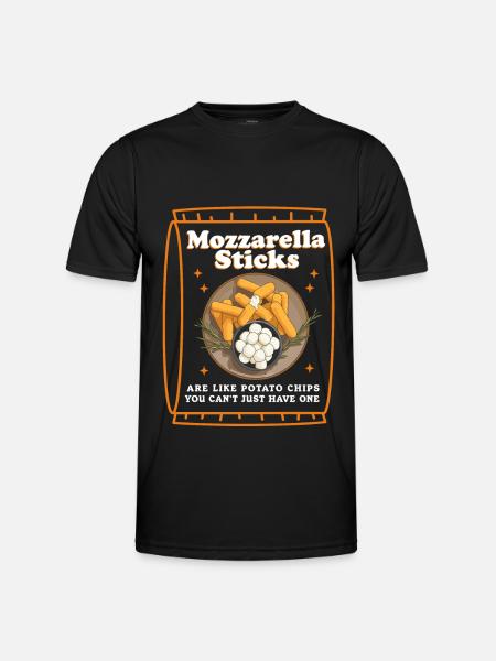 Mozzarella Sticks Mozzarella Sticks Gift - Men's Functional T-Shirt - black