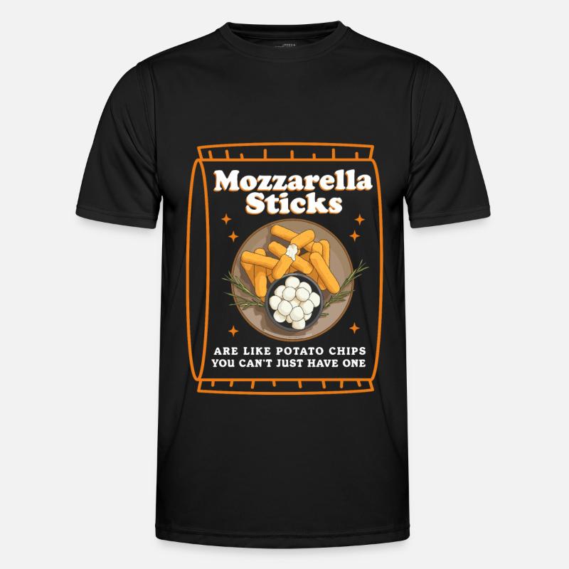 Mozzarella Sticks Mozzarella Sticks Gift - Men's Functional T-Shirt - black