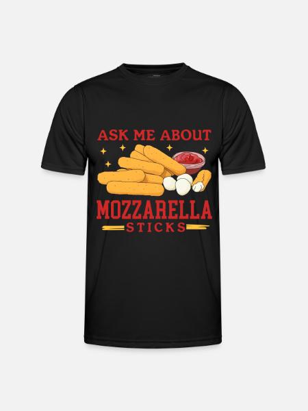 Mozzarella Sticks Cheese Lover Gift - Men's Functional T-Shirt - black