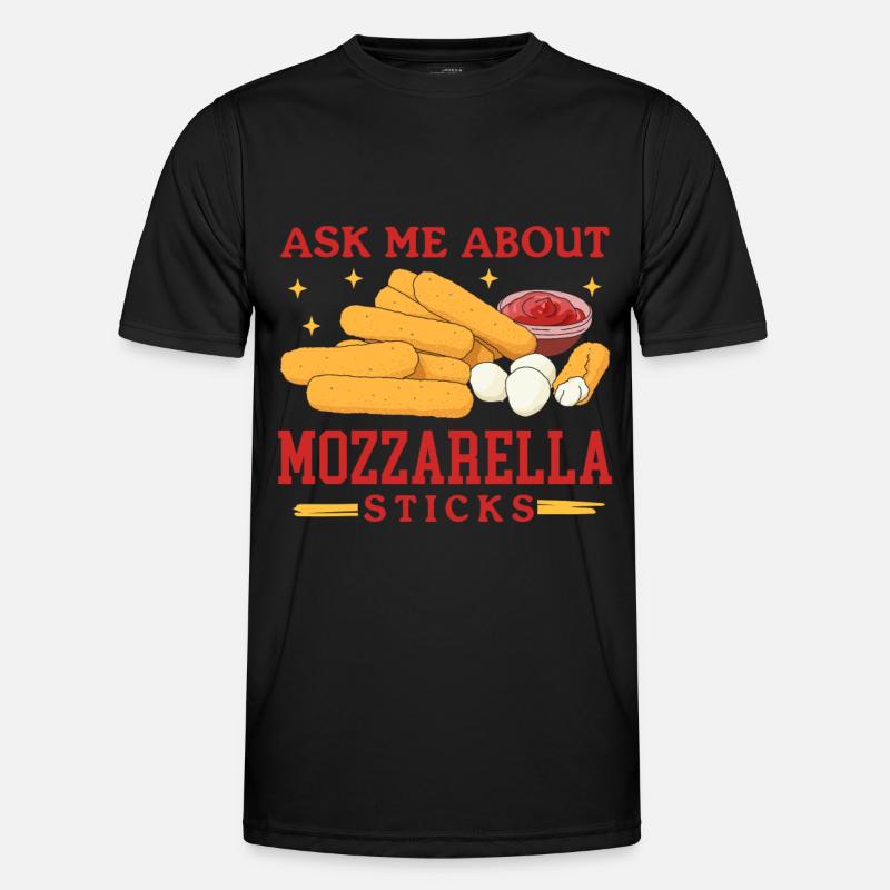 Mozzarella Sticks Cheese Lover Gift Men's Functional T-Shirt