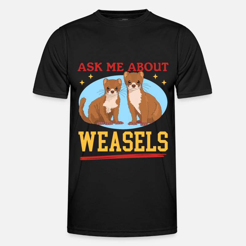 Wiesel Hermännchen Mauswiesel Geschenk - Männer Funktions-T-Shirt - Schwarz