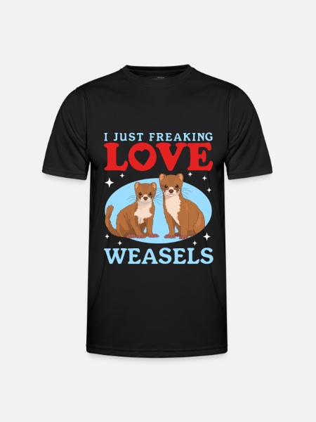 Weasel Hermännchen Kleinwiesel Gift - Men's Functional T-Shirt - black