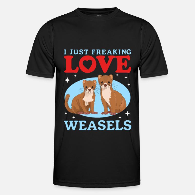 Weasel Hermännchen Kleinwiesel Gift - Men's Functional T-Shirt - black