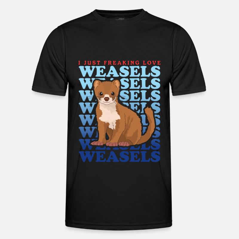 Weasel Little Weasel Hermännchen Gift - Men's Functional T-Shirt - black