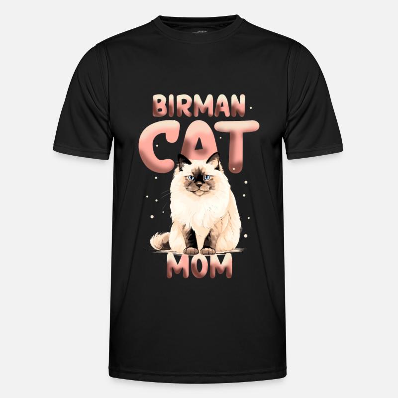 Birma Katzen Mom Birmakatze Birmchen Geschenk - Männer Funktions-T-Shirt - Schwarz
