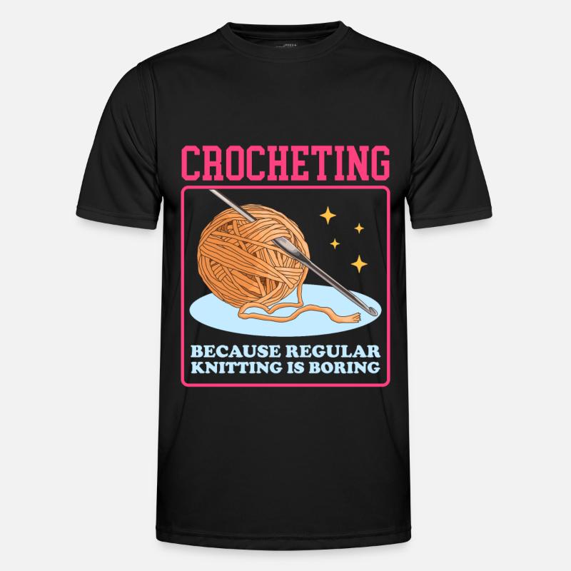 Crochet crochet hook gift - Men's Functional T-Shirt - black