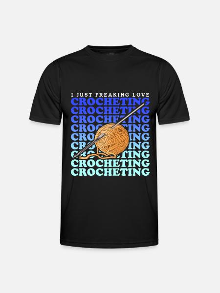 Crochet crochet hook crochet gift - Men's Functional T-Shirt - black