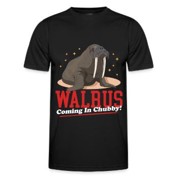 Walross Walrus | Walrosse Walroß Geschenk - Männer Funktions-T-Shirt - Schwarz - Vorne - AI Model Male 178 dark (178cm)