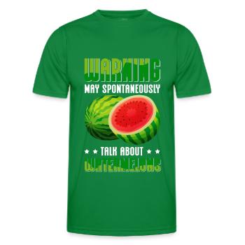 Pastèque Angurie Arbuse pâtisserie cadeau - T-shirt sport Homme - vert - Devant - AI Model Male 178 dark (178cm)