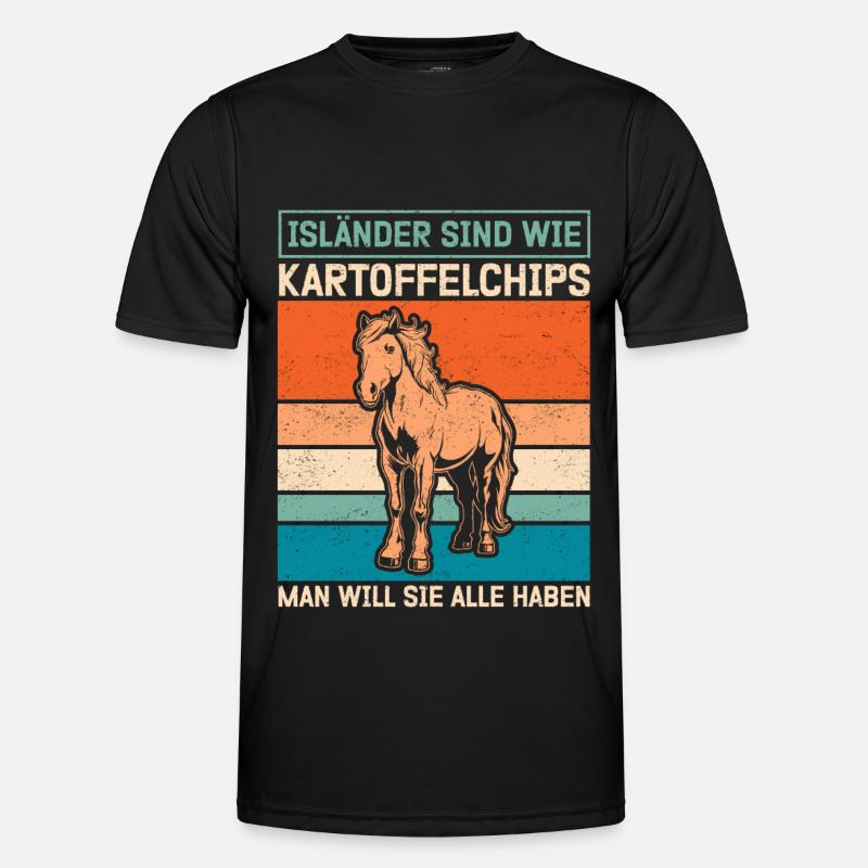 Islandpferd Isländer Isi Islandpony Geschenk Männer Funktions-T-Shirt