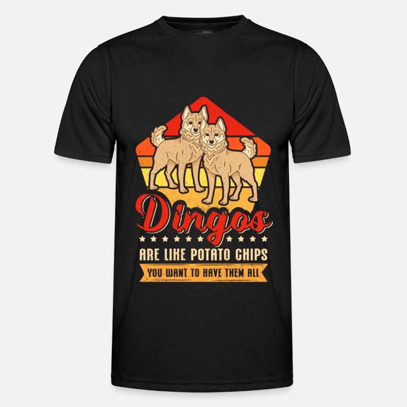 Dingo Australische Dingos Hunde Geschenk - Männer Funktions-T-Shirt - Schwarz