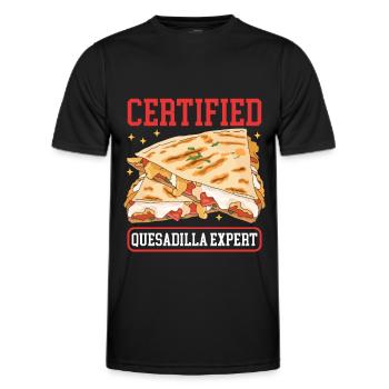 Quesadilla Tortilla Quesadillas Gift - Men's Functional T-Shirt - black - Front - AI Model Male 178 dark (178cm)