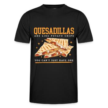 Quesadillas Tortillas Quesadilla Gift - Men's Functional T-Shirt - black - Front - AI Model Male 178 dark (178cm)