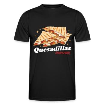 Quesadilla Quesadillas Tortillas Gift - Men's Functional T-Shirt - black - Front - AI Model Male 178 dark (178cm)