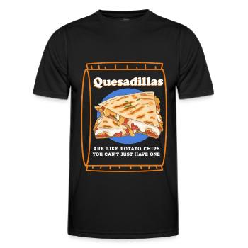Quesadillas are like quesadilla tortilla gift - Men's Functional T-Shirt - black - Front - AI Model Male 178 dark (178cm)