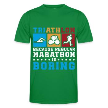 Triathlon Sport Triathleten Triathlet Geschenk - Männer Funktions-T-Shirt - Kelly Green - Vorne - AI Model Male 178 dark (178cm)