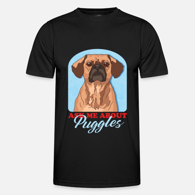 Puggle Hunde Hundehalter Hundebesitzer Geschenk - Männer Funktions-T-Shirt - Schwarz
