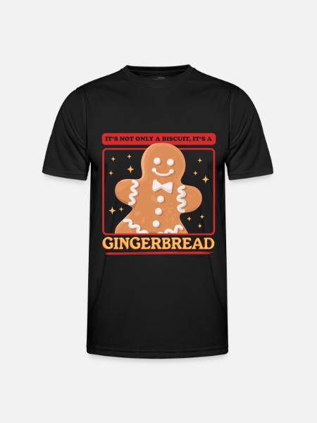 Gingerbread Gingerbread Man Gift - Men's Functional T-Shirt - black