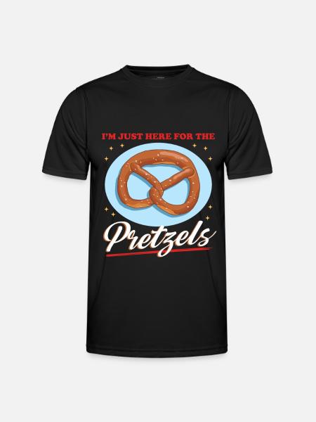 Pretzel Lover Pretzels Gift - Men's Functional T-Shirt - black
