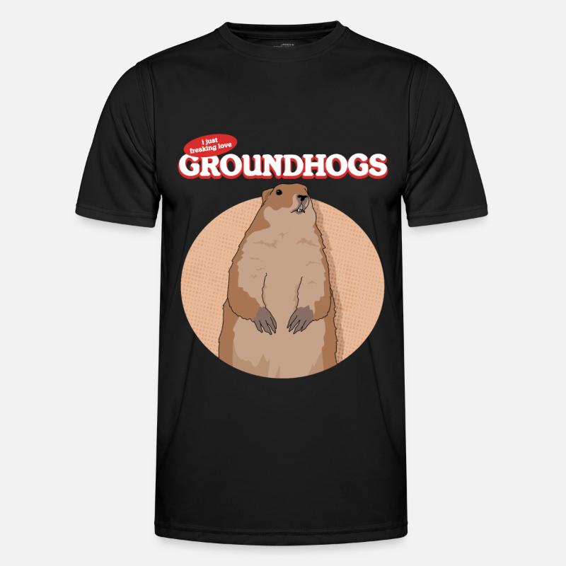 Marmots Mankai Munggen Groundhog Gift - Men's Functional T-Shirt - black