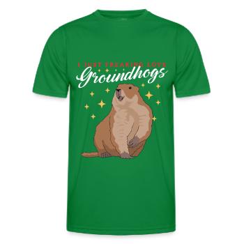 Groundhog Munggen Mankai Groundhog Gift - Men's Functional T-Shirt - kelly green - Front - AI Model Male 178 dark (178cm)