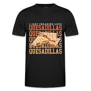Quesadilla Tortillas Quesadillas Gift - Men's Functional T-Shirt - black - Front - AI Model Male 178 dark (178cm)