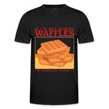 Waffles Waffle Lover Waffle Gift - Men's Functional T-Shirt - black - Front - AI Model Male 178 dark (178cm)