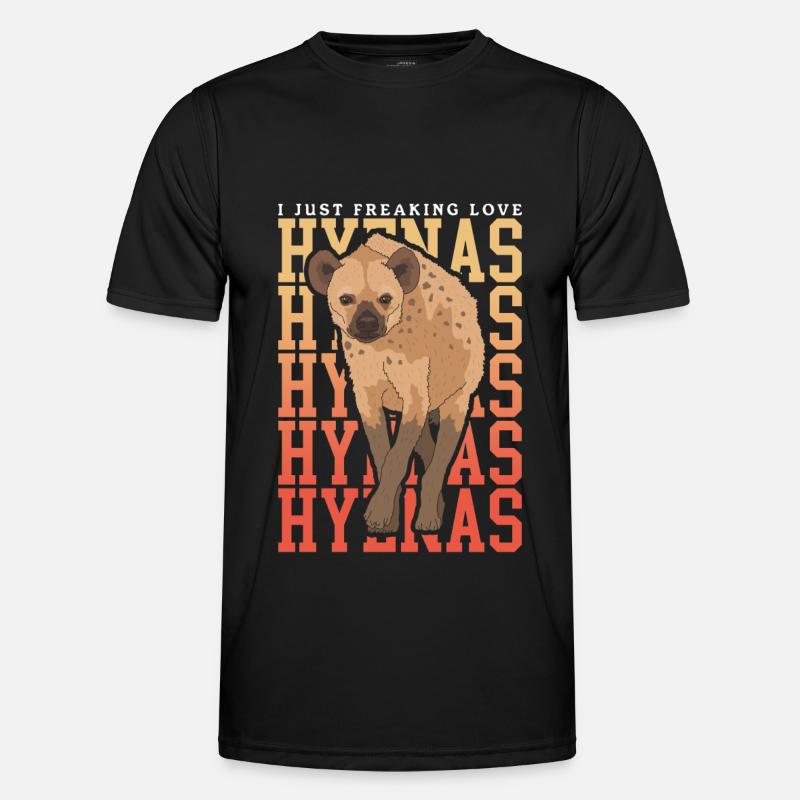 Hyäne Hyänen Tüpfelhyäne Geschenk - Männer Funktions-T-Shirt - Schwarz