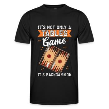 Backgammon Board Game Backgammon Game Gift - Men's Functional T-Shirt - black - Front - AI Model Male 178 dark (178cm)
