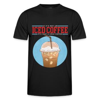 Iced Coffee Iced Coffee Coffee Lover Gift - Men's Functional T-Shirt - black - Front - AI Model Male 178 dark (178cm)