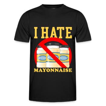 Cadeau de mayonnaise Mayo - T-shirt sport Homme - noir - Devant - AI Model Male 178 dark (178cm)