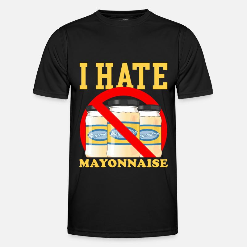 Mayo Mayonnaise Geschenk - Männer Funktions-T-Shirt - Schwarz
