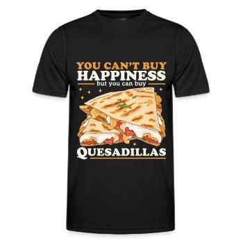 Quesadilla Tortilla Quesadillas Gift - Men's Functional T-Shirt - black - Front - AI Model Male 178 dark (178cm)
