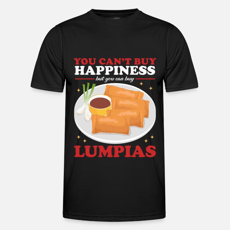 Lumpia Spring Roll Loempia Gift - Men's Functional T-Shirt - black