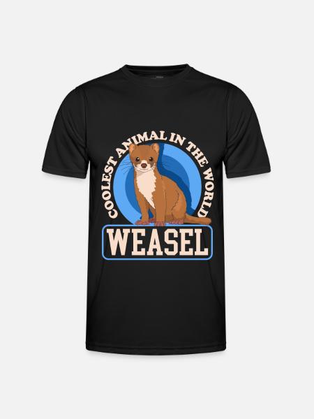 Wiesel Mauswiesel Hermännchen Geschenk - Männer Funktions-T-Shirt - Schwarz