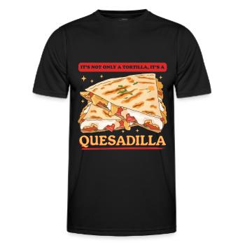 Quesadilla Quesadillas Tortilla Gift - Men's Functional T-Shirt - black - Front - AI Model Male 178 dark (178cm)