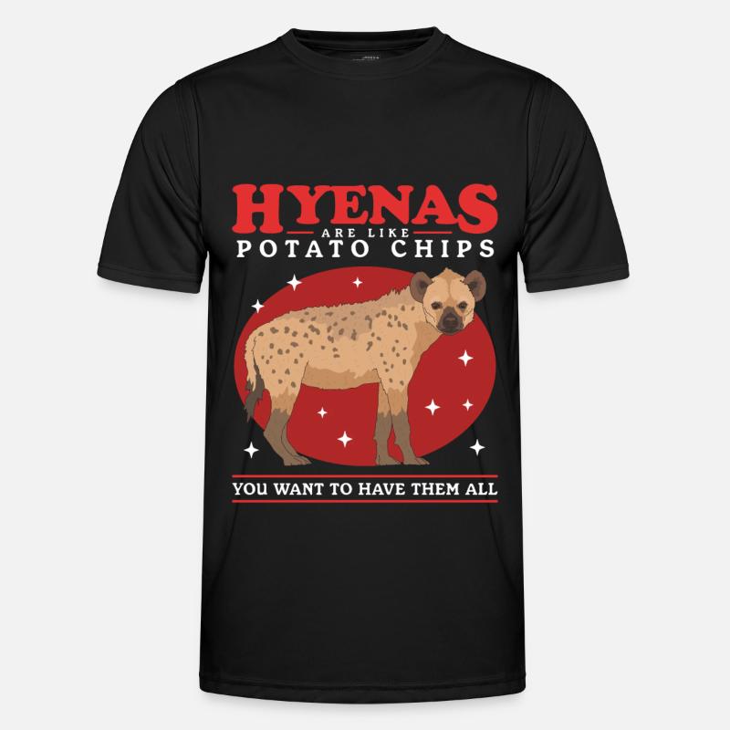 Hyäne Hyänen Tüpfelhyäne Geschenk Männer Funktions-T-Shirt