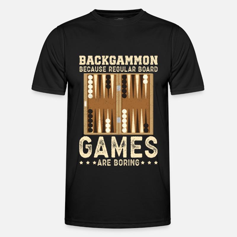 Backgammon Spieler Backgammon Brettspiel Geschenk - Männer Funktions-T-Shirt - Schwarz