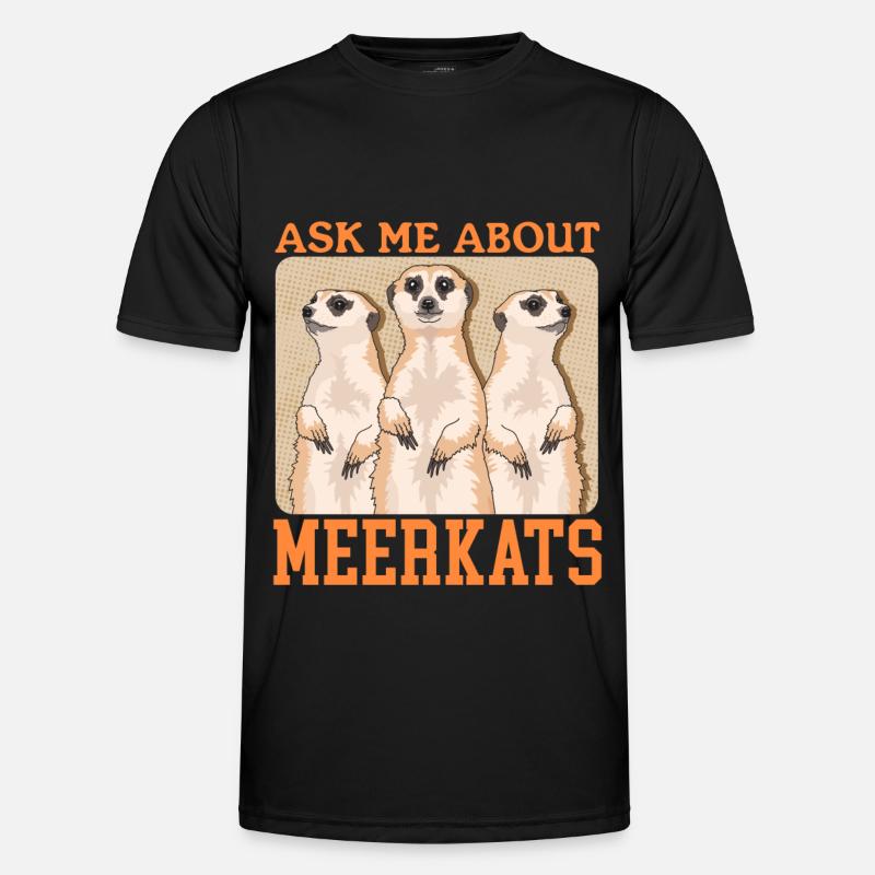 Erdmännchen Lustiges Erdmännchen Geschenk - Männer Funktions-T-Shirt - Schwarz