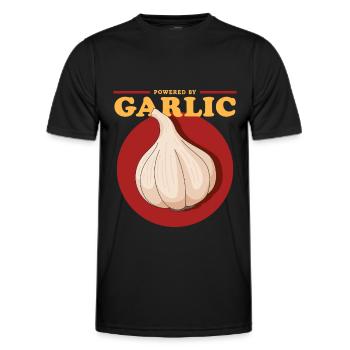 Garlic Garlic Lover Gift - Men's Functional T-Shirt - black - Front - AI Model Male 178 dark (178cm)