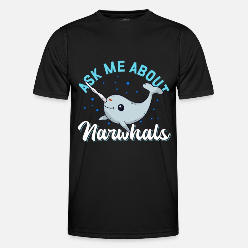 Narwal Wal Narwale Narwhal Wale Geschenk Männer Funktions-T-Shirt