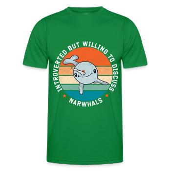 Narwal Narwale Wal Narwhal Wale Geschenk - Männer Funktions-T-Shirt - Kelly Green - Vorne - AI Model Male 178 dark (178cm)