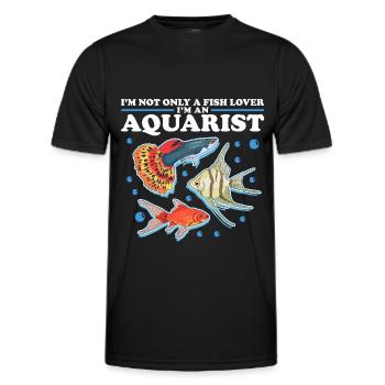 Aquarium Aquatics Aquarist Gift - Men's Functional T-Shirt - black - Front - AI Model Male 178 dark (178cm)